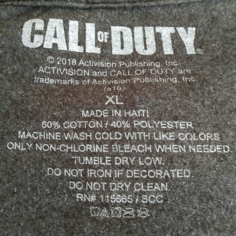 Call Of Duty Black Ops Short Sleeve Crew Neck Graphic T Shirt XL - Picture 5 of 11
